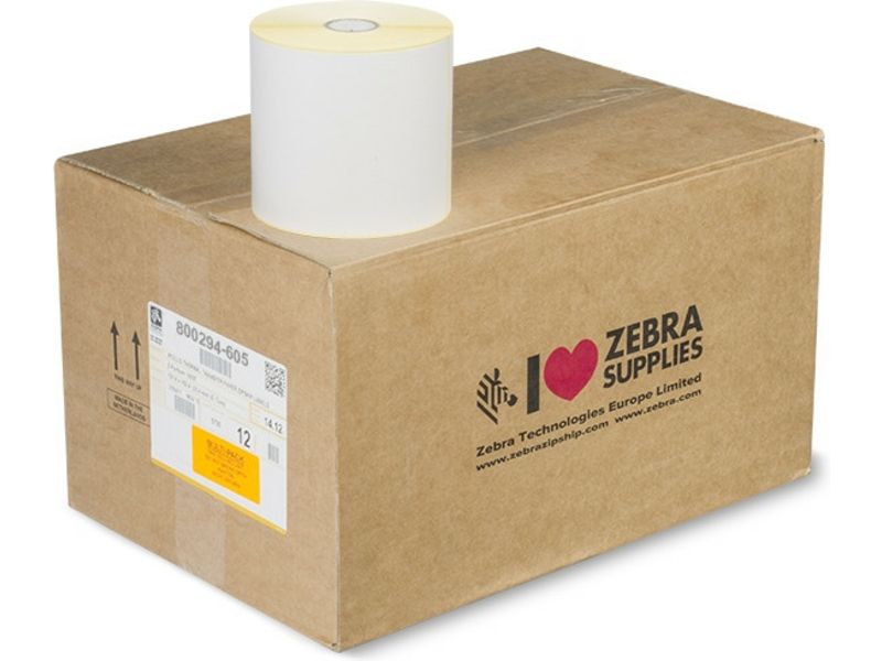 Zebra 800294-155 Label, Black on White, 12 Rolls (102x152mm)