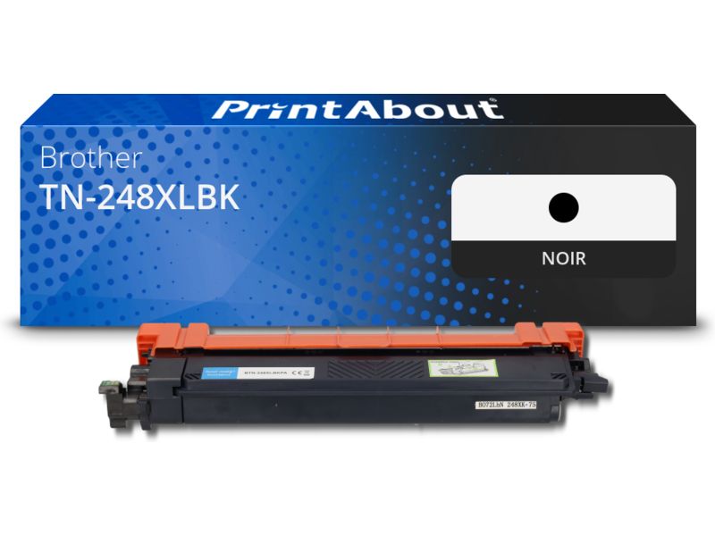 Toner compatible PrintAbout Brother TN-248XLBK - Noir - Grande capacité