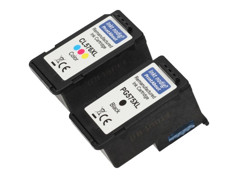 PrintAbout Canon PG-575 + CL-576 Ink Cartridge Multipack - Black + 3 Colors