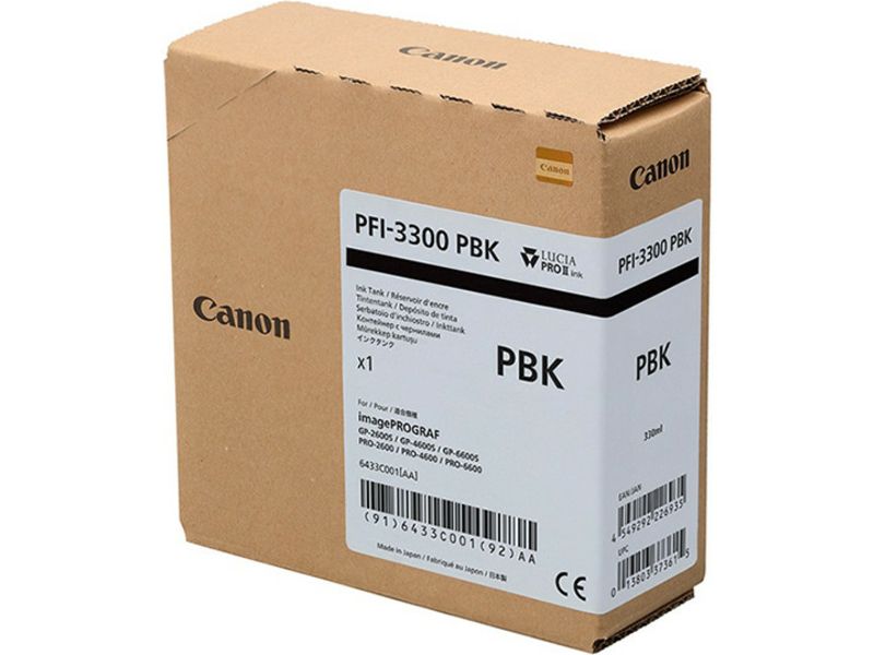 Canon PFI-3300PBK - Cartouche d'encre photo Noir