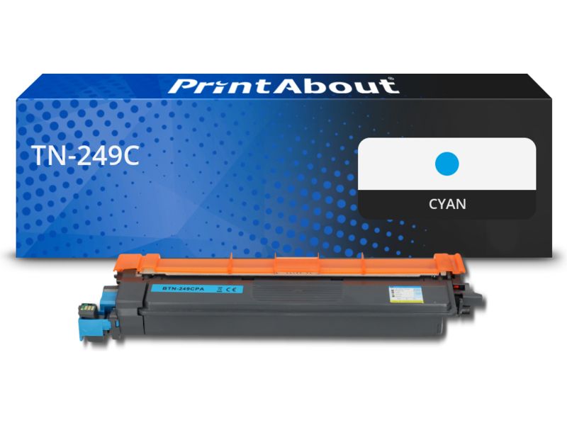 Toner Brother Compatible TN-249C - Cyane par PrintAbout (Taille : Normale, Couleur : Cyane, Capacité : 4400 Pages)