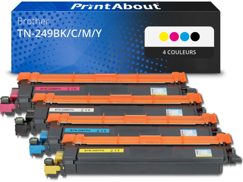 Toner Compatible Brother TN-249BK/C/M/Y - 4 Colores - Multipack (PrintAbout)