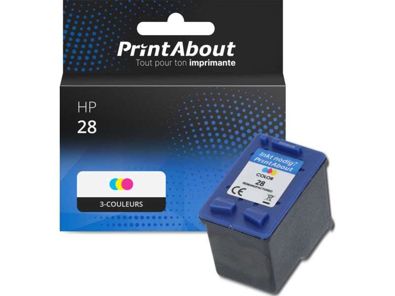 Cartouche d'encre tri-couleurs PrintAbout HP 28 (C8728A)