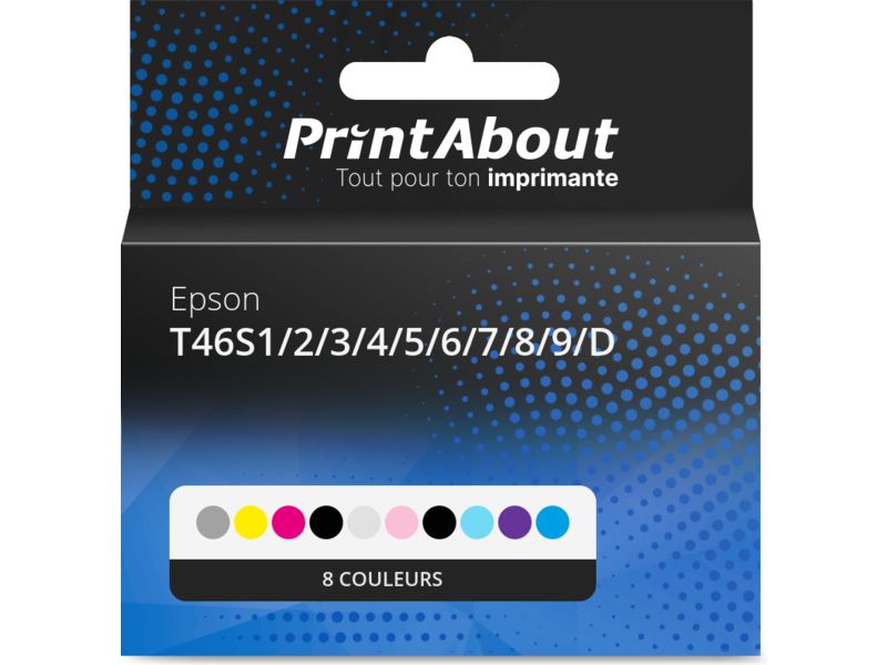 Cartouche d'encre Epson T46 Multi-Pack - 10 couleurs (300 ml) de PrintAbout
