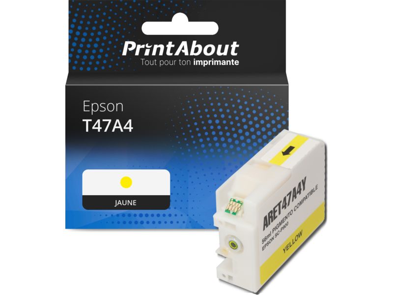 Cartouche d'encre compatible Epson T47A4 Jaune - 50 ml