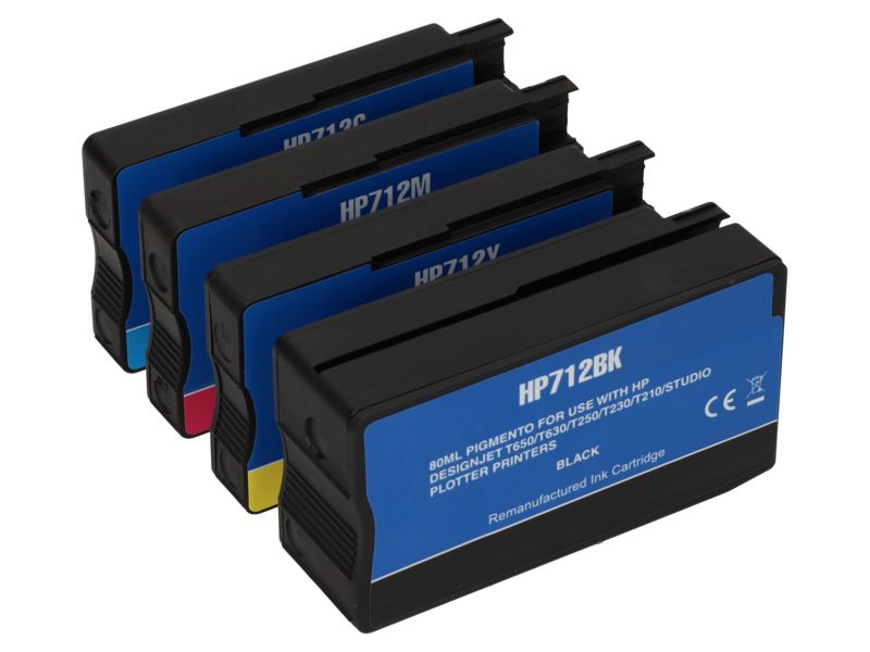 Cartouche compatible HP 712 - 4 couleurs - Multipack
