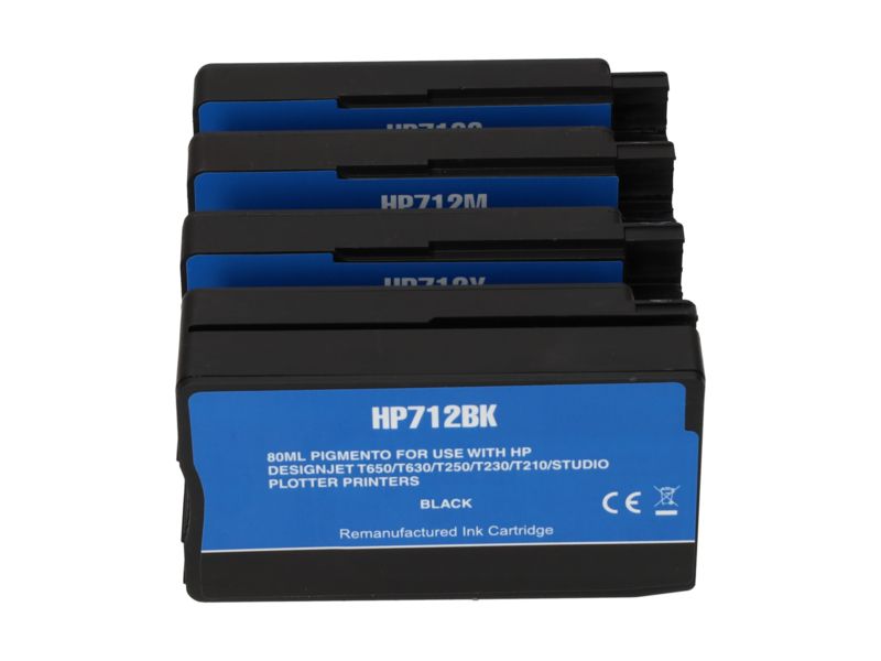 Cartouche compatible HP 712 - 4 couleurs - Multipack