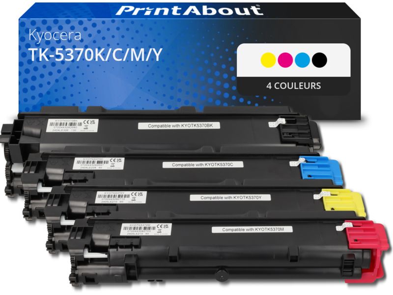 Kyocera TK-5370 Compatible Toner - 4 Colors - Multipack