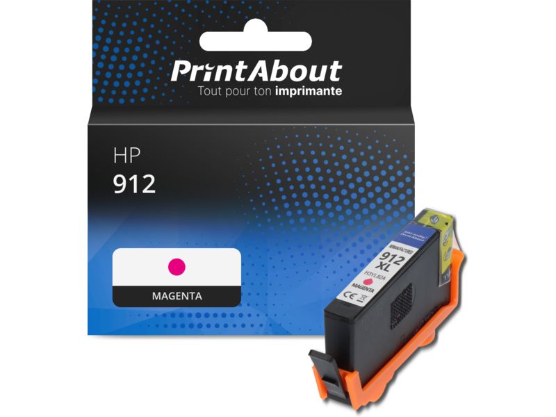 Cartouche d'encre PrintAbout compatible HP 912 (3YL78AE) - Magenta