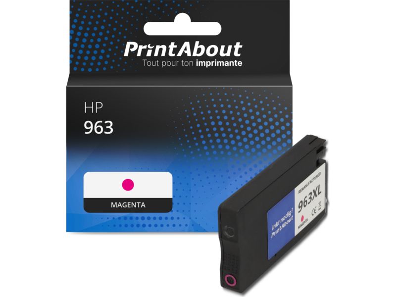 PrintAbout Compatible HP 963 Cartridge (3JA24AE) - Magenta