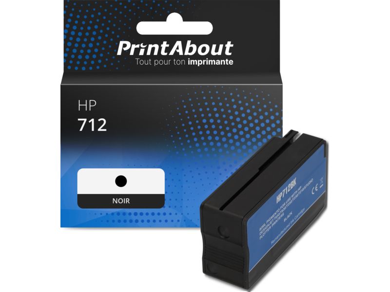 Cartouche compatible HP 712 PrintAbout - Noir