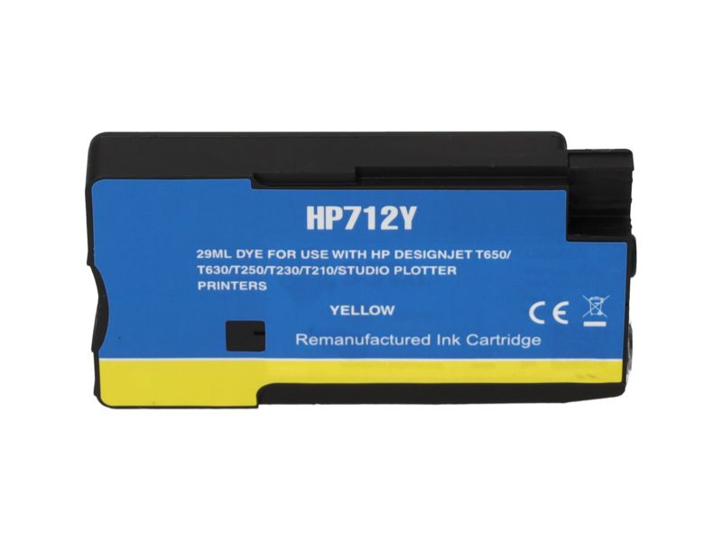 Cartouche compatible HP 712 PrintAbout - Jaune (3ED69A)