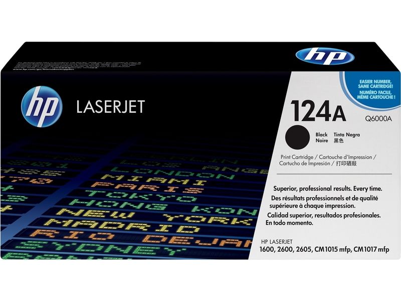 Cartouche toner HP 124A Noir (Q6000A)