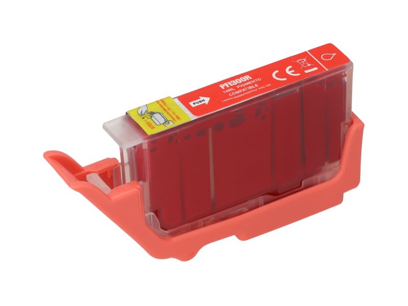 Cartucho de tinta PrintAbout compatible con Canon PFI-300R - Rojo