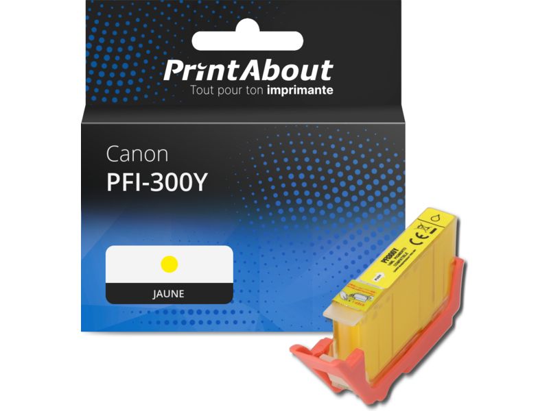 PrintAbout Compatible Canon PFI-300Y Ink Cartridge - Yellow