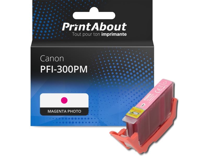 PrintAbout Canon PFI-300PM Magenta Photo Ink Cartridge - 14ml