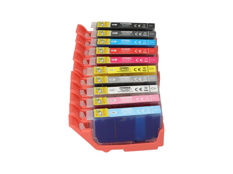 Cartouche d'encre Canon PFI-300PBK/MBK/C/R/M/Y/GY/CO/PM/PC Multipack 10 couleurs