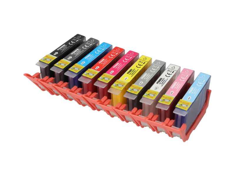 Cartouche d'encre Canon PFI-300PBK/MBK/C/R/M/Y/GY/CO/PM/PC Multipack 10 couleurs