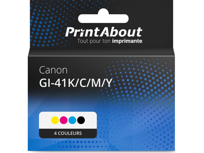Cartouche compatible Canon GI-41K/C/M/Y - 4 couleurs - Multipack par PrintAbout