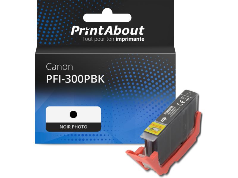 PrintAbout Canon PFI-300PBK Ink Cartridge - Black Photo