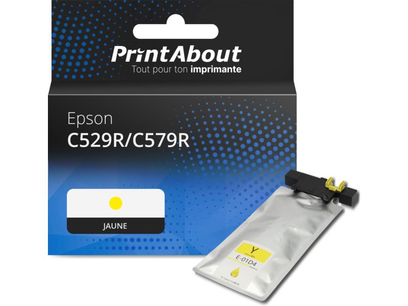 Cartucho compatible Epson C529R/C579R (T01D400) - Amarillo - Alta capacidad