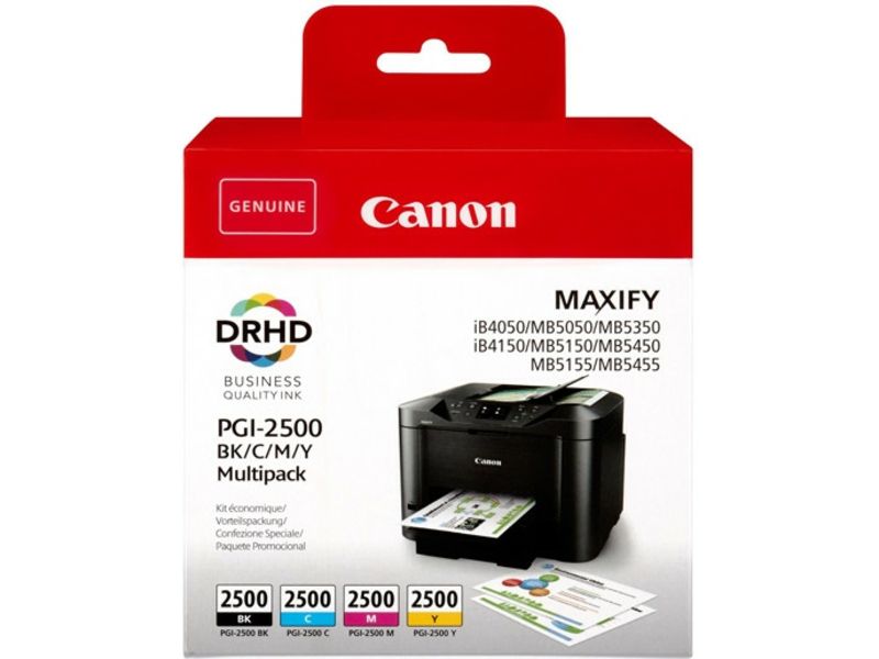 Cartouche d'encre Canon PGI-2500 - 4 couleurs - Multipack