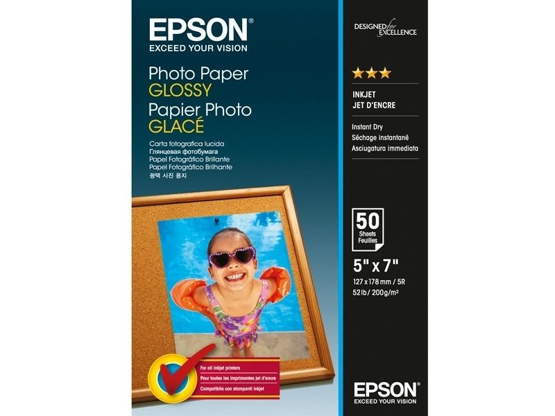 Papier photo Epson brillant (13x18, 50 feuilles)