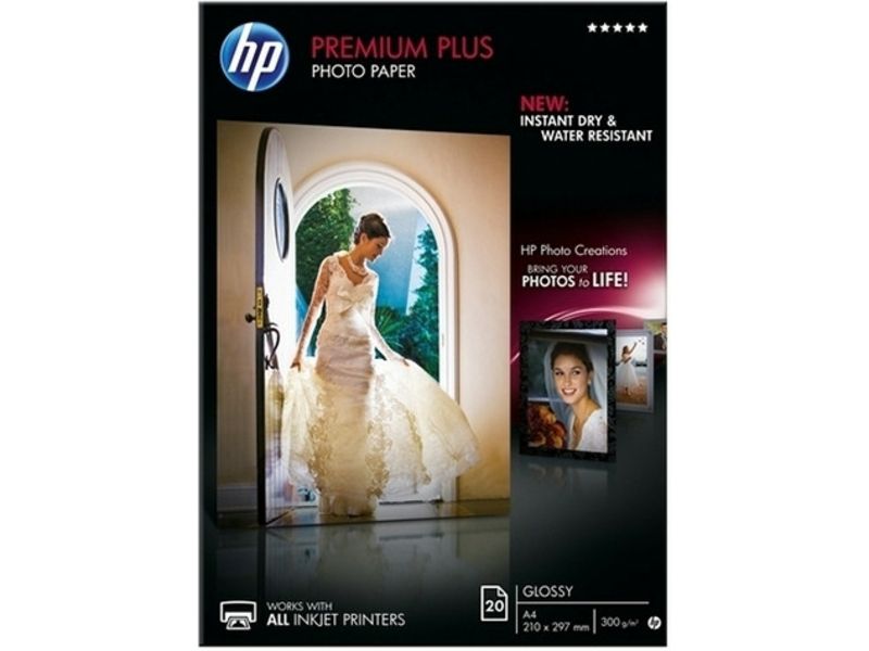 Papier photo HP Premium Plus Brillant A4 (20 feuilles)