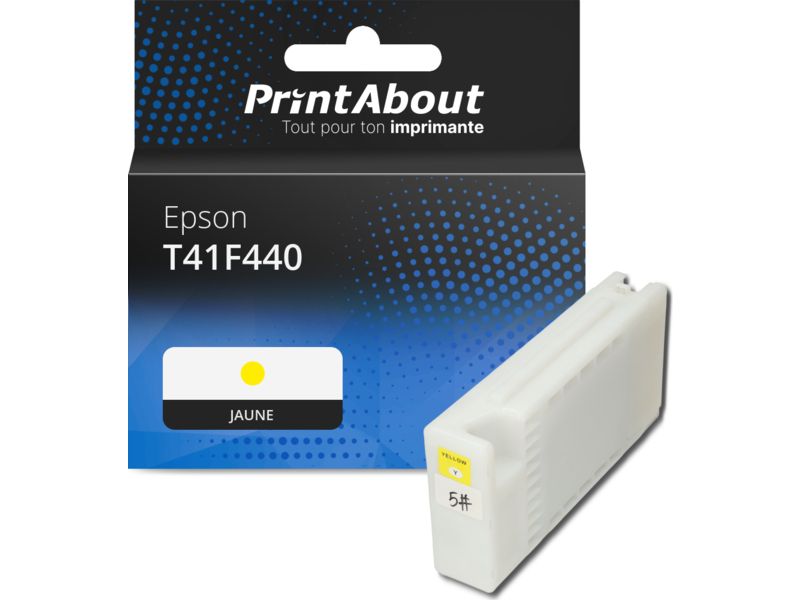 PrintAbout Compatible Epson T41F440 Yellow Ink Cartridge - High Capacity