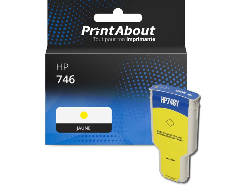 Cartouche compatible HP 746 PrintAbout - Jaune