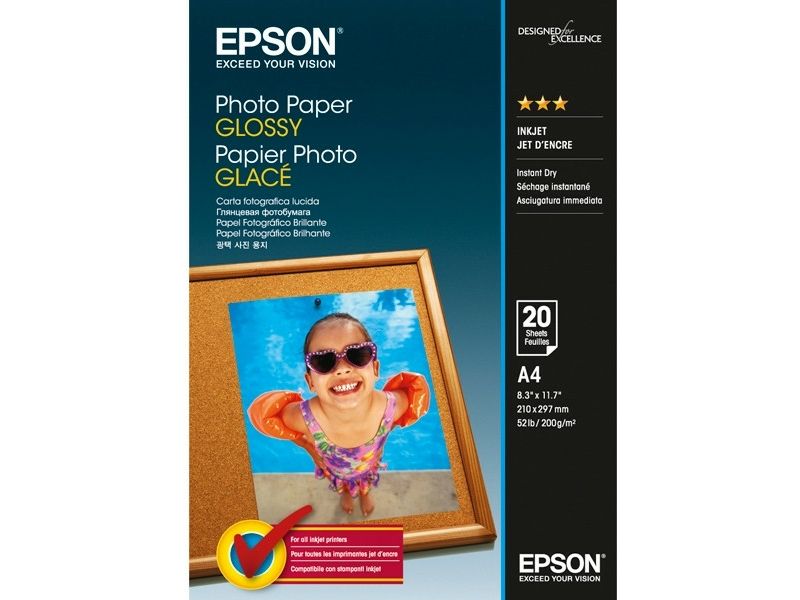 Papier photo Epson brillant A4 (20 feuilles)