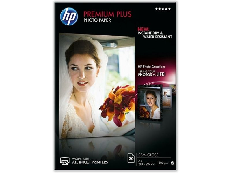 Papier photo HP Premium Plus Brillant A4 (20 feuilles)