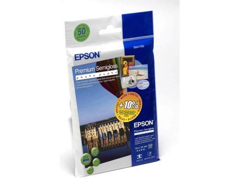 Epson S041765 Premium Semigloss Photo Paper 10x15 (50 sheets)