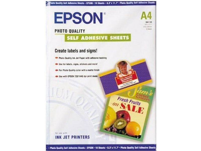 Papier photo adhésif Epson de qualité supérieure A4 (10 feuilles)