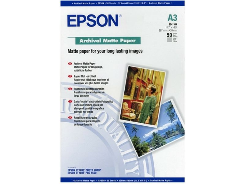 Papier mat d'archivage Epson A3 (50 g/m²)