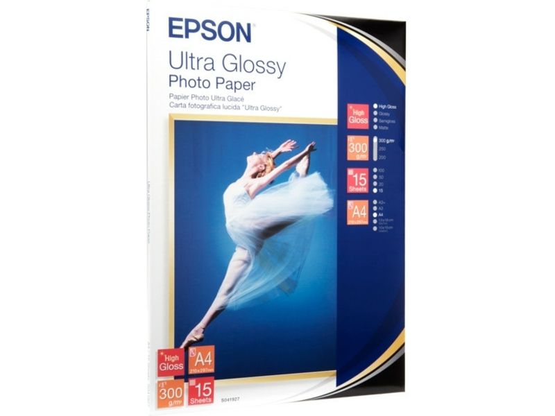 Papier photo Epson A4 brillant ultra (15 feuilles)