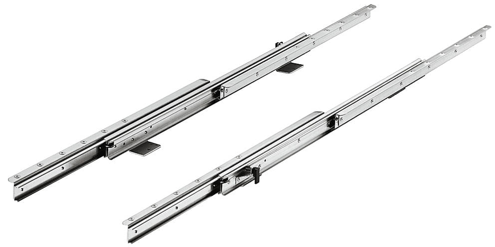 Guidage à billes Häfele pour 13 plaques d'insertion pour tables de châssis et de coulisses synchrones, 850 / 1050 mm