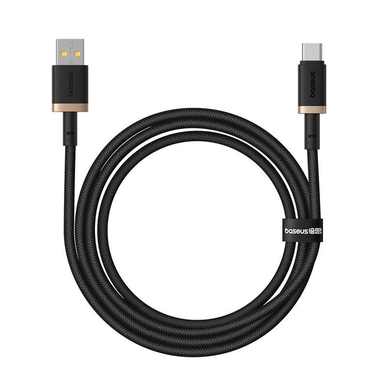 Cable de datos USB a Tipo-C Baseus Dura, 60W, 1m - Oro / Negro