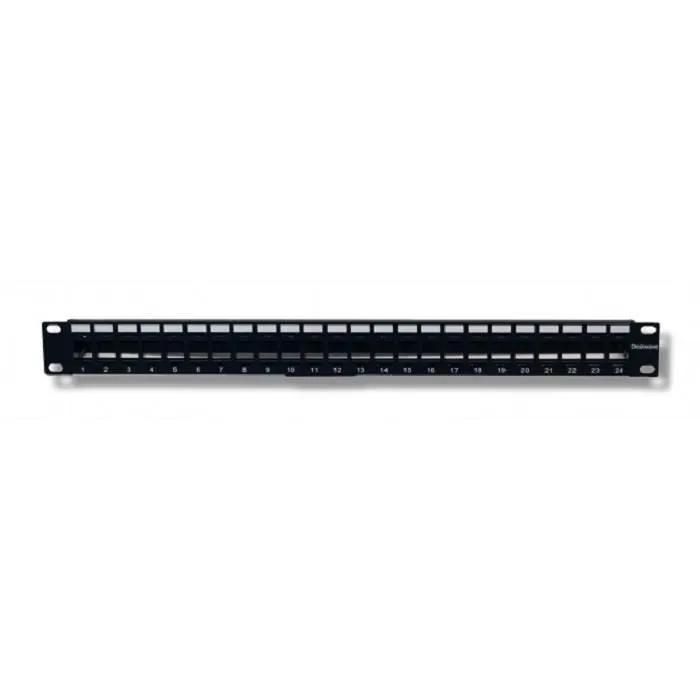 Intellinet 19" 1U 24-Port RJ45 Keystone Patch Panel