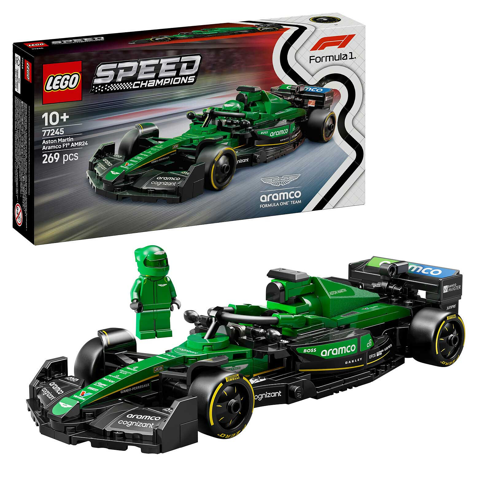 LEGO Speed Champions 77245 Aston Martin Aramco AMR24 F1 Car