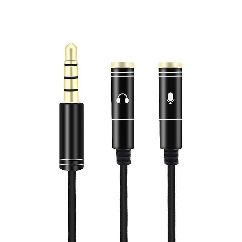 Ynong 3.5mm Female to Double Male Audio Splitter (Black)