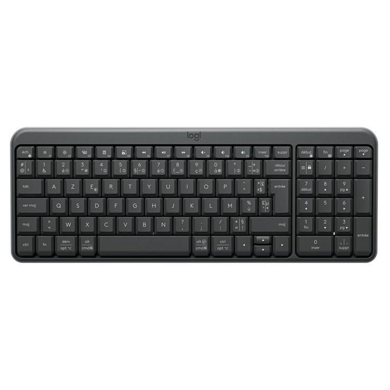 Logitech K250 Wireless Keyboard - Bluetooth LE - AZERTY - English (US) - Graphite