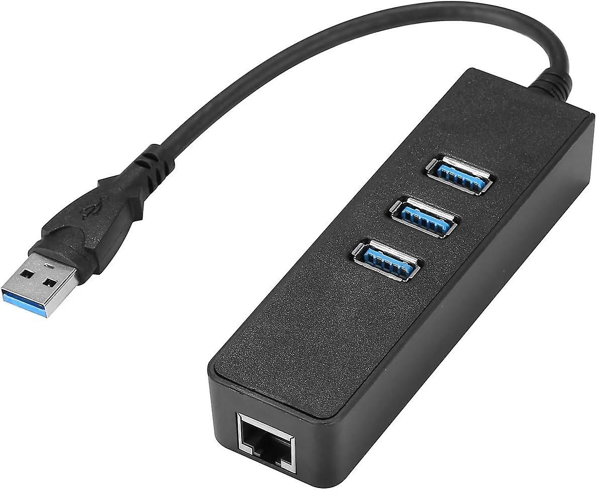 Ynong 3-Port USB 3.0 to RJ45 Gigabit Ethernet Adapter (10/100/1000 Mbit/s) for MacBook, Surface Pro, and Chromebook