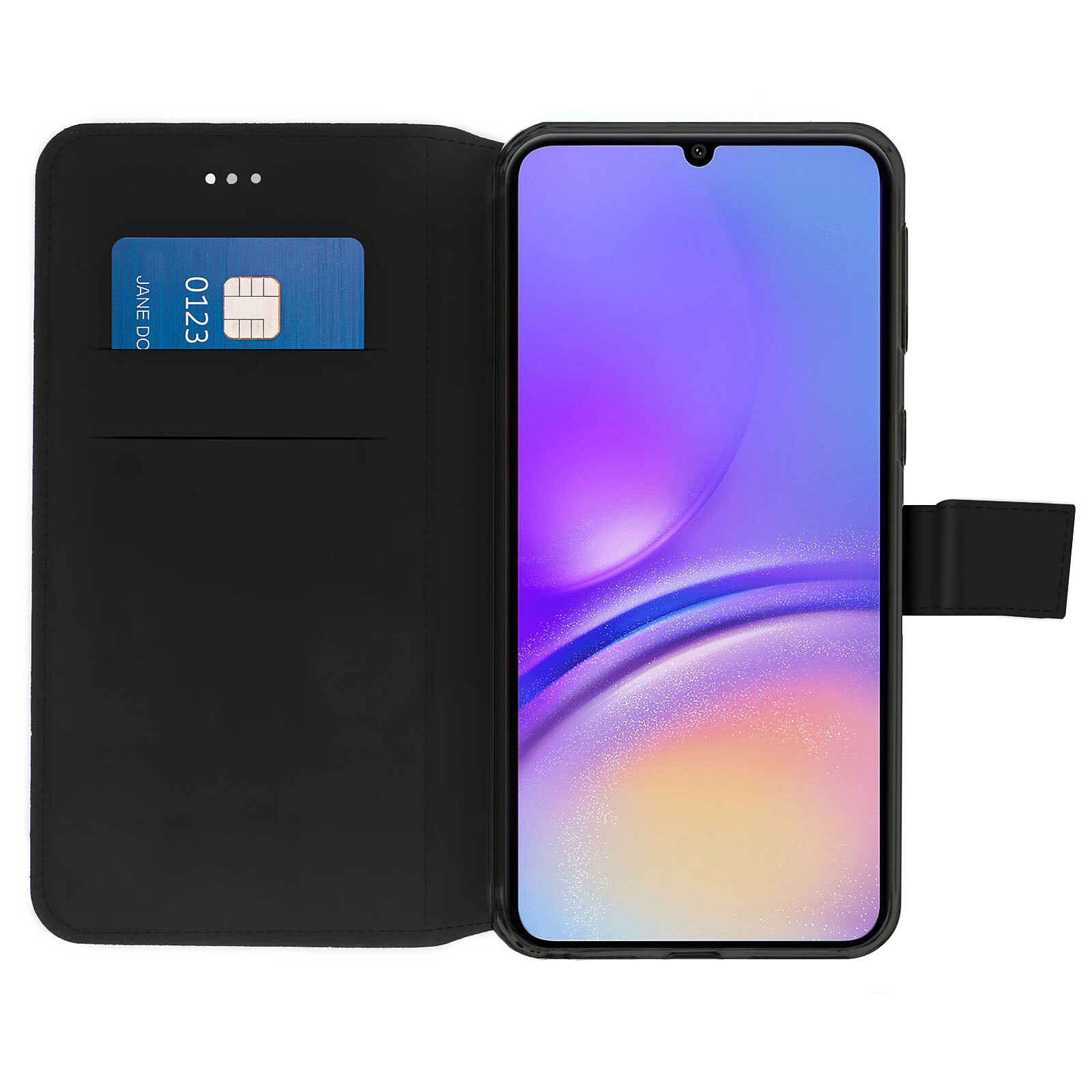 Akashi Folio Card Case Black Samsung Galaxy A05s