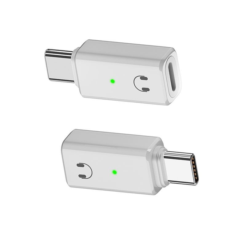 Lightning to USB-C Adapter for Headphones - Compatible with Apple 15, White