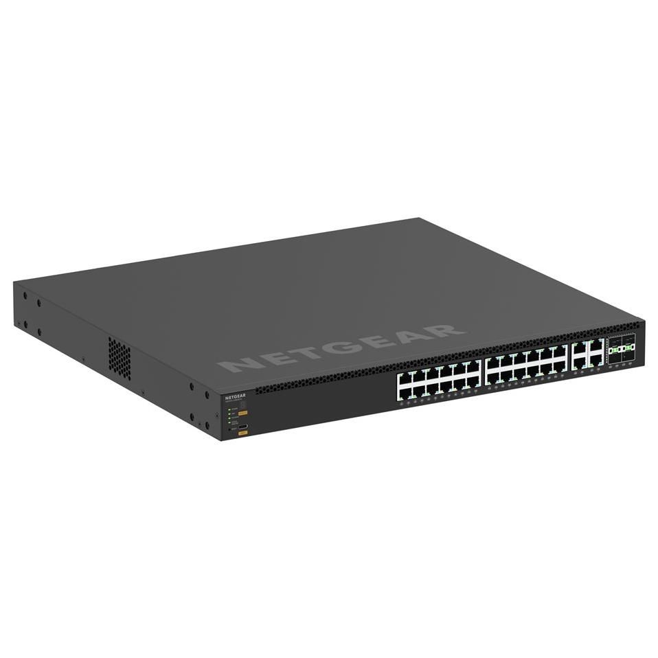 Netgear M4350-24M4X4V - Managed Switch - C3 - 24x100/1000/2.5G (PoE++) + 4x100/1000/2.5G/5G/10G (PoE++) + 4x25G SFP28