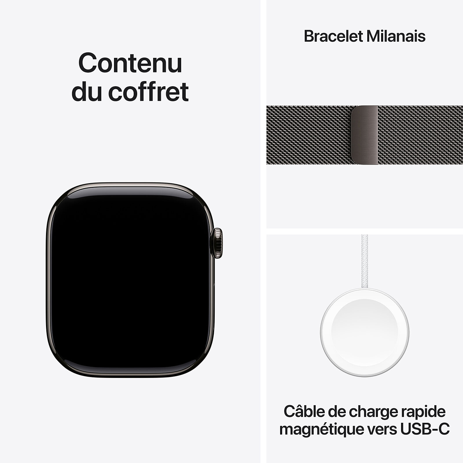 Apple Watch Series 10 GPS + Cellular 46 mm Titanium Slate Milanese Band S/M