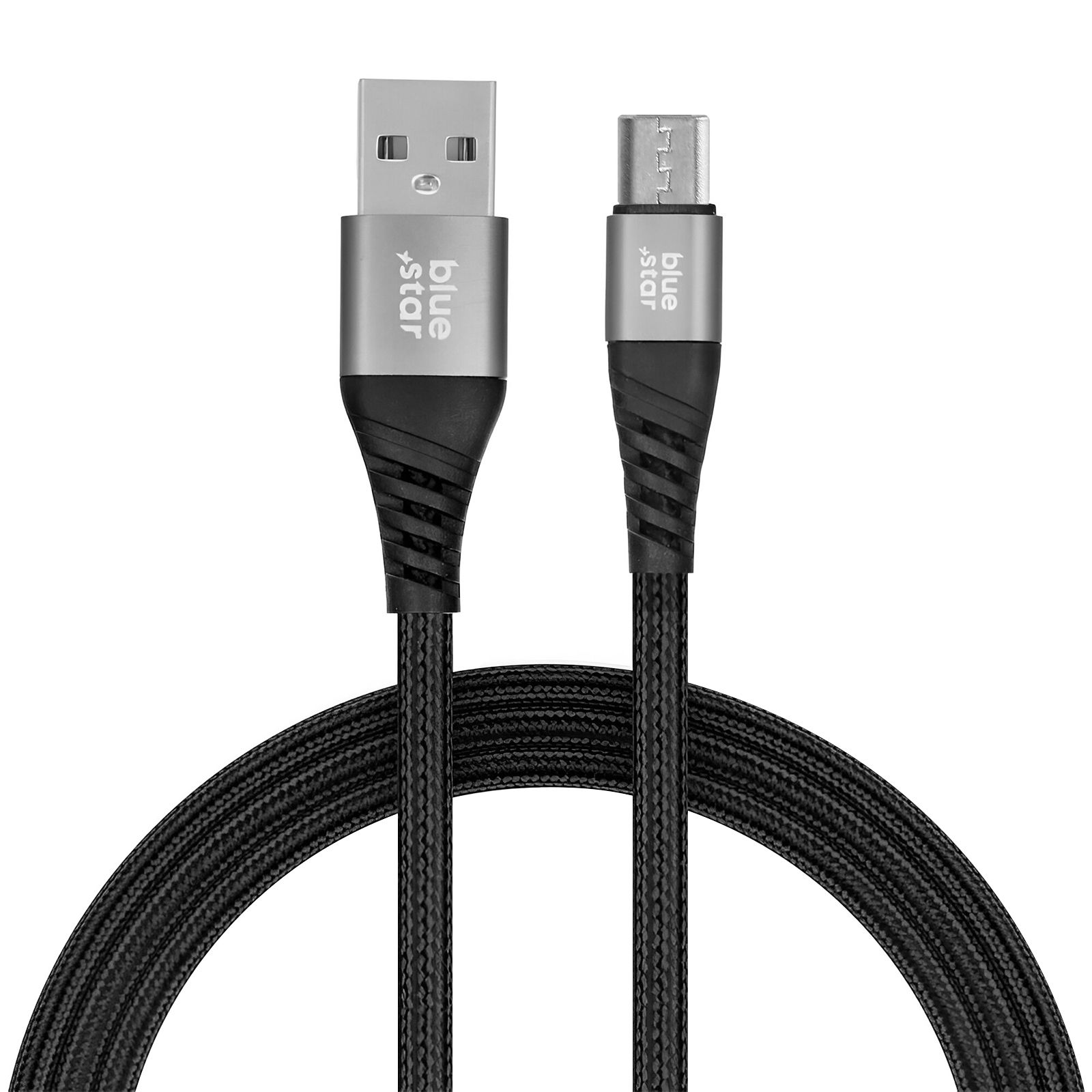 Cable de carga y datos USB Blue Star a Micro-USB 2A, 1.2m trenzado de nailon