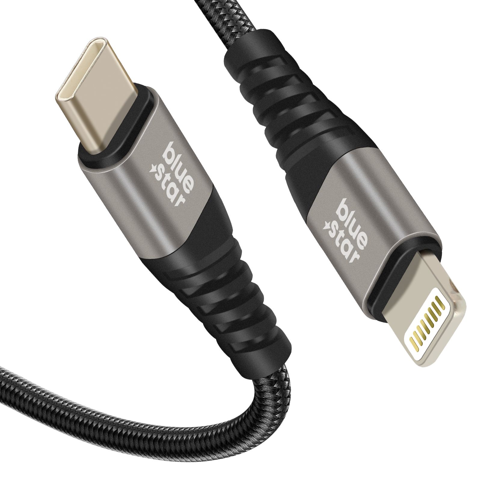 BLUE STAR USB C to iPhone Lightning Cable 27W Quick Charge 2.4A
