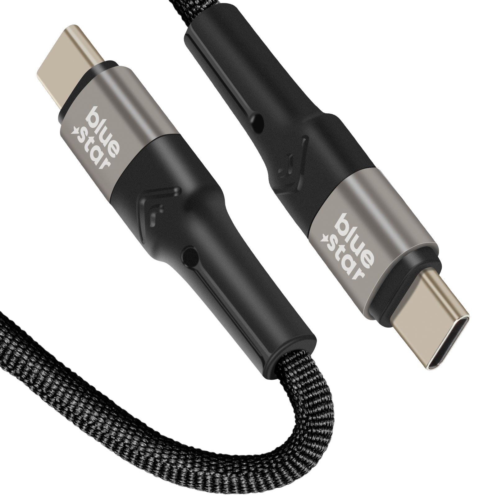 Blue Star USB C to USB C Cable, 60W Power Delivery & Quick Charge 4.0, 2m Long, Blue